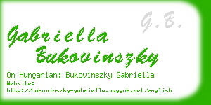 gabriella bukovinszky business card